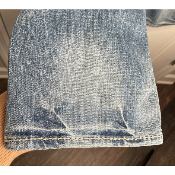 Big Star Women’s Low-Rise Liv Boot Cut Jeans Sz 27R Thick Stitching Distressed - Picture 9 of 16